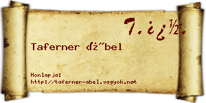 Taferner Ábel névjegykártya